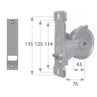 cod A1256 avvolgitore mt 6 c/placca 125 mm